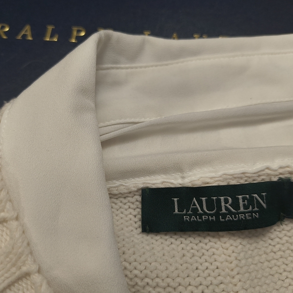 Lauren Ralph Lauren Cream Black Nautical Striped Sweater + RalphLauren Gift Box - Picture 8 of 11